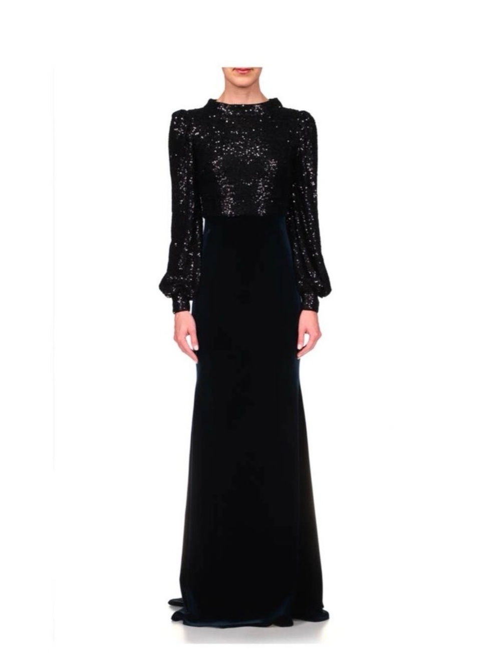 Badgley Mischka Sequin and Velvet Evening Gown, size 6 , NWT